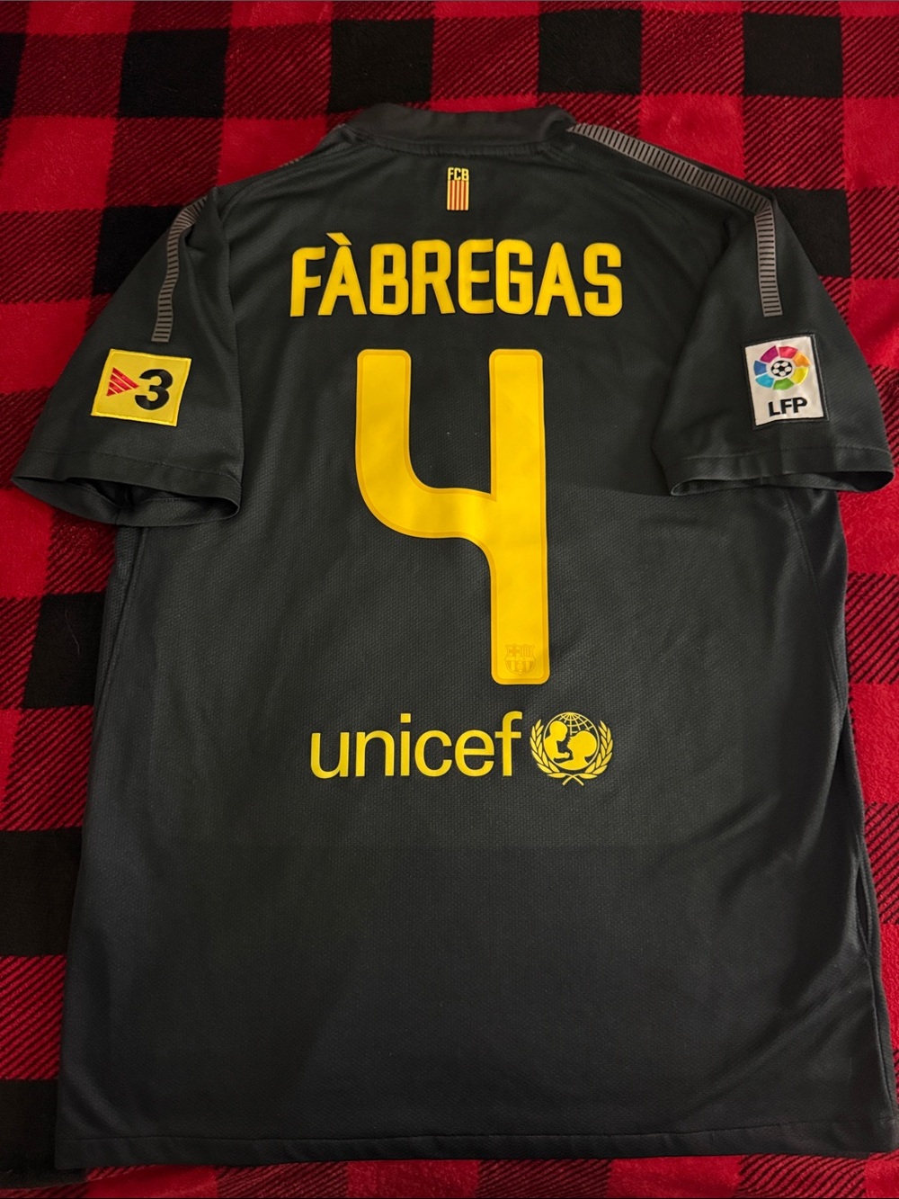 VINTAGE FC Barcelona #4 Cesc Fabregas 2011-12 Nike La Liga Away Jersey